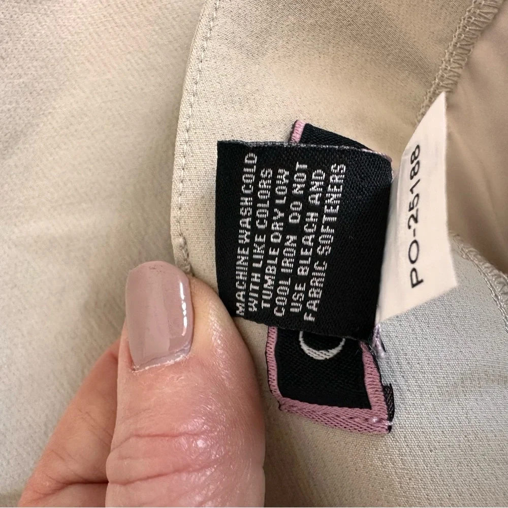 Classic Women's Beige Ankle Pants - Picture 7 of 14